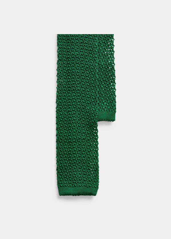 Corbatas Polo Ralph Lauren Hombre Verdes - Knit Silk - WKVET0249